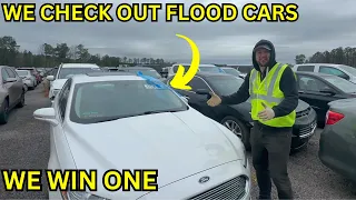 CHECKING OUT FLOOD CARS COPART WALKAROUND WE WIN ONE