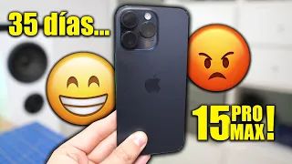 El iPhone 15 Pro Max DESPUÉS de 35 días de USO | Lo BUENO y lo MALO