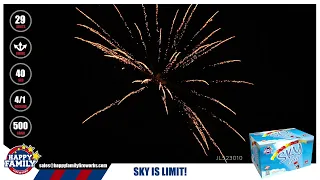 JL523010 Sky Is The Limit fireworks from Happy Family Fireworks 29 shot, factory number 49F132