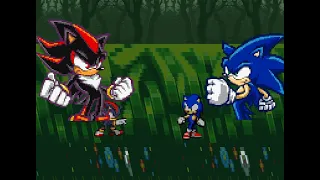 Sonic vs Shadow | Sonic Adventure 2 Sprite Animation