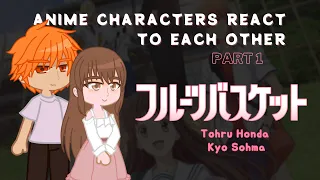 Anime Characters React To Each Other | GCRV | Part 1 | Fruits Basket