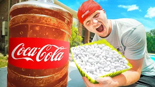 100 LAYERS Of MENTOS vs COKE! EXPERIMENT!