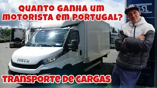 Quanto ganha um motorista em Portugal nos Transporte de Cargas