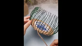 Handmade hemp rope hand-woven snack basket course #shorts #handmade #diy #knitting #creative #craft