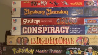 Retro MB Board Games Retrospective with 12 Classic Milton Bradley long boxes - All sealed… for now