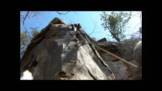 Climbing Jamestown Crag Arkansas Feb 2011