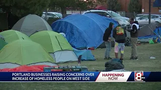 Portland businesses raising concerns over increase of homeless people on west side