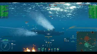 World of Warships (WoWs), when the uboat U-190 shines late game (122k damage)