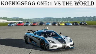 Forza 7 - Koenigsegg One:1 vs The World: Is It The World's Fastest Mega car?