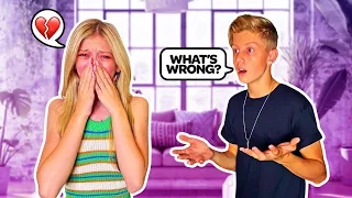 RANDOMLY CRYING In Front Of My CRUSH To See How He REACTs EMOTIONAL😭💔  Emily Dobson  reaction