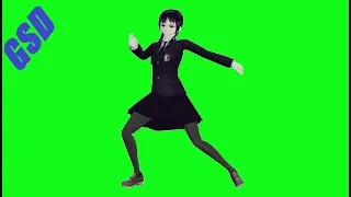 Wednesday Adams (Anime Version) Green Screens