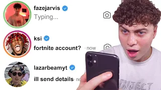 DM'ing 100 YouTubers Until They Give Me Their Fortnite Account...