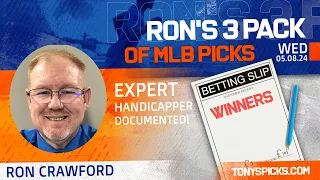 2 FREE MLB Picks and Predictions on MLB Betting Tips by Ron Crawford, Wednesday 5/8/2024