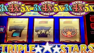 Double 3X4X5X Times Pay and Triple Stars Classic 3 Reel Slots