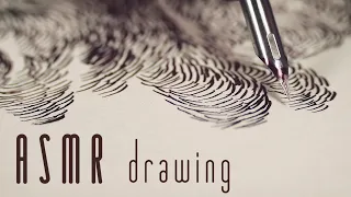 ASMR DRAWING, DIP PEN SOUND, NO TALKING.