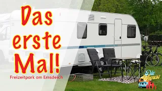 Campingurlaub im Freizeitpark am Emsdeich in Ostfriesland - Adria Aviva 563 PT #wohnwagen #camping