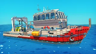 I Built a Research Ship with a Deployable Submarine! - Scrap Mechanic Gameplay