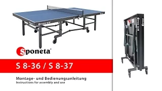 Sponeta S 8-36 / S 8-37 - Montageanleitung Tischtennistisch / Instructions for assembly and use