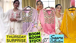 Super Stunning 1,2 & 3 Piece Cotton Suits, Smart Mal Cotton Gowns With Embroidery Work at Saara Coll