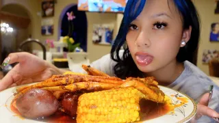 late night SEAFOOD BOIL *mukbang*