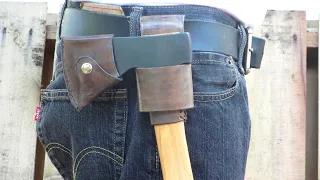 How to make a belt loop/holster for a hand axe!