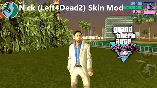 Nick (Left4Dead2) Skin Mod For GTA Vice City Android