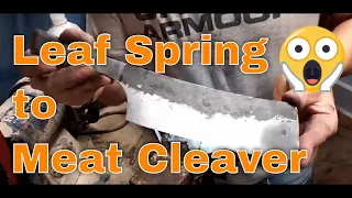 From Leaf Spring to Meat Cleaver - Hand Forged kitchen knife