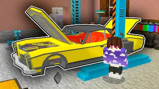 FIZ O MEU PRIMEIRO CARRO FUNCIONAL NO MINECRAFT - Simulador de Mecânico