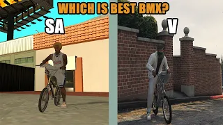 GTA 5 BMX VS GTA SAN ANDREAS BMX : WHICH IS BEST? (BMX COMPARISON)