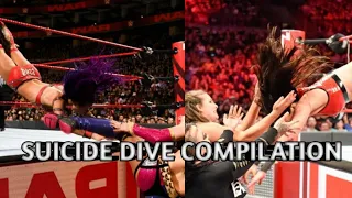 WWE WOMEN'S SUICIDE DIVE COMPILATION