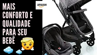 O melhor carrinho de bebê/ Travel System Poppy Duo Cosco, Cinza Mescla