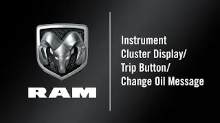 Instrument Cluster Display / Trip Button / Change Oil Message | How To | 2021 Ram ProMaster City