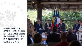 Le Président Emmanuel Macron rencontre les élus et les acteurs économiques de Nouvelle-Calédonie.