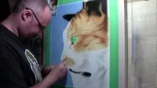 Airbrush Portrait of a Cat - Timelapse