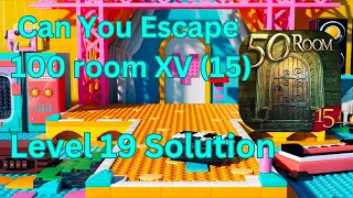 Can you escape the 100 room 15 Level 19 Solution