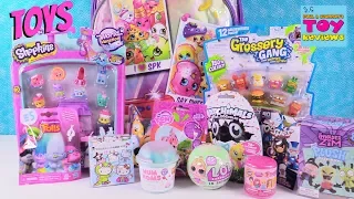 LOL Lil Sisters Disney Trolls Num Noms Shopkins Surprise Backpack Toy Review | PSToyReviews