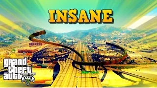 GTA 5 Online  INSANE TWIN WALLRIDES ( insane custom race GTA V stunts )