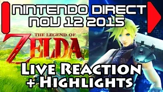 JustJesss Reacts & Highlights: Cloud in Smash! Twilight Princess HD! - Nintendo Direct Nov 2015