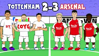 TOTTENHAM 2-3 ARSENAL😂 (Saka Havertz Hojbjerg Parody Goals Highlights)