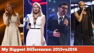 Eurovision MY BIGGEST DIFFERENCES: 2015 vs 2016