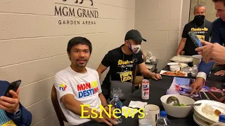 MANNY PACQUIAO DINNER 24 HOURS TO FIGHT NIGHT