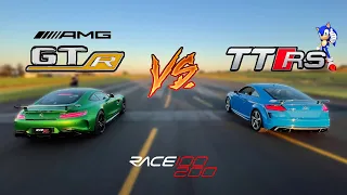 AUDI TTRS (500 whp) vs MERCEDES AMG GTR (600 whp) | DRAG RACING | RESULTADO IMPRESSIONANTE