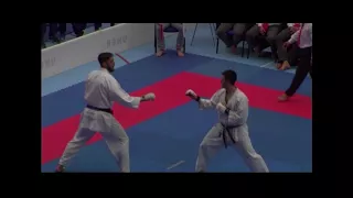 SKIEF KARATE EUROPEAN CHAMPIONSHIP 2017 KUMITE MEN +75 2nd round A. Pshenitzin RUS x S. Asano (GBR)