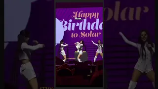 only mamamoo saying happy birthday to Solar during a live performance