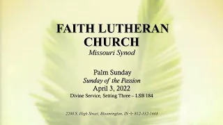 Livestream for Palm/Passion Sunday 4-10-22