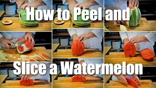 How To Peel & Cut A Watermelon For Salad Or Fruit Tray