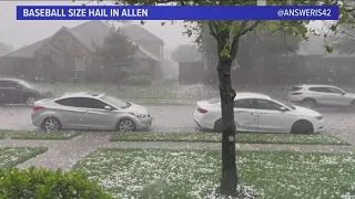 Video, photos show damage left across DFW from massive hail