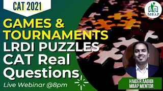 Solve Games & Tournaments - LRDI Puzzles-  CAT Questions | MBA Entrance Preparation 2021