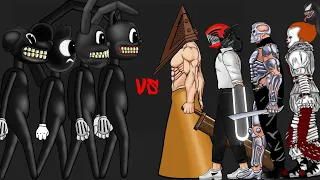 Cartoon Cat,Cartoon Dog,Cartoon Rabbit and Cartoon Mouse vs Pyramidhead Chainsawman Uber Jason, it..