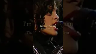 Whitney Houston singing I'm Every Woman on The Bodyguard World Tour held in Chile in 1994.